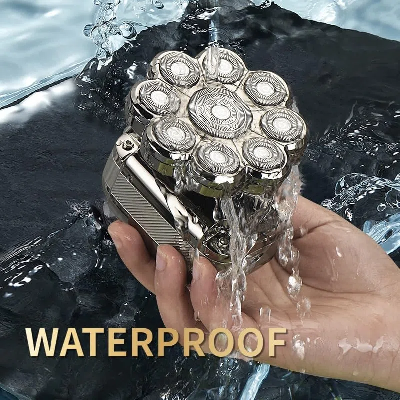 Afeitadoras de cabeza para hombres calvos, afeitadora eléctrica profesional 5 en 1 para hombres, máquina de afeitar multifuncional para cabeza calva, uso en húmedo y seco, kit de aseo eléctrico