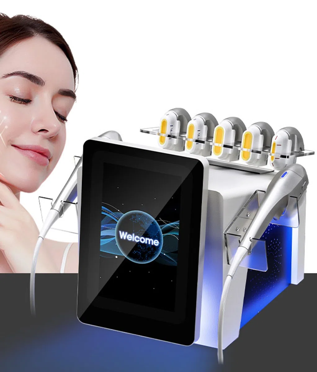 Equipo de cuidado de la piel 7D para lifting facial, dispositivo reafirmante para lifting facial, eliminación de arrugas y estiramiento, lifting, tonificación y reafirmación facial con 7 cartuchos.