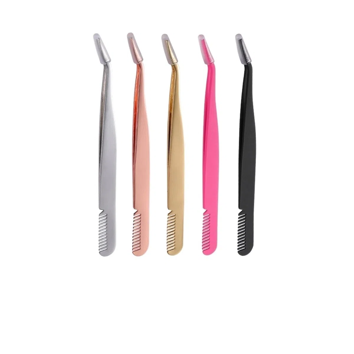 Pinzas for depilación, Pinzas for pestañas postizas, aplicador de pestañas postizas, rizador de Extensiones de pestañas, Pinza Auxiliar, Pinzas de Maquillaje, Herramientas(Schwarz)