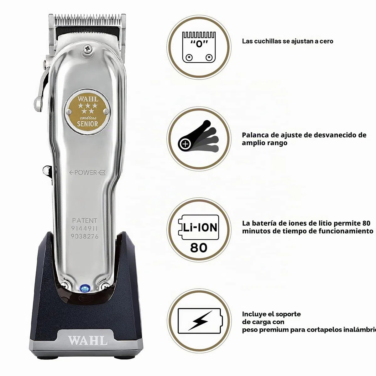 Wahl Cordless Senior - Recortadora profesional (edición metalizada)