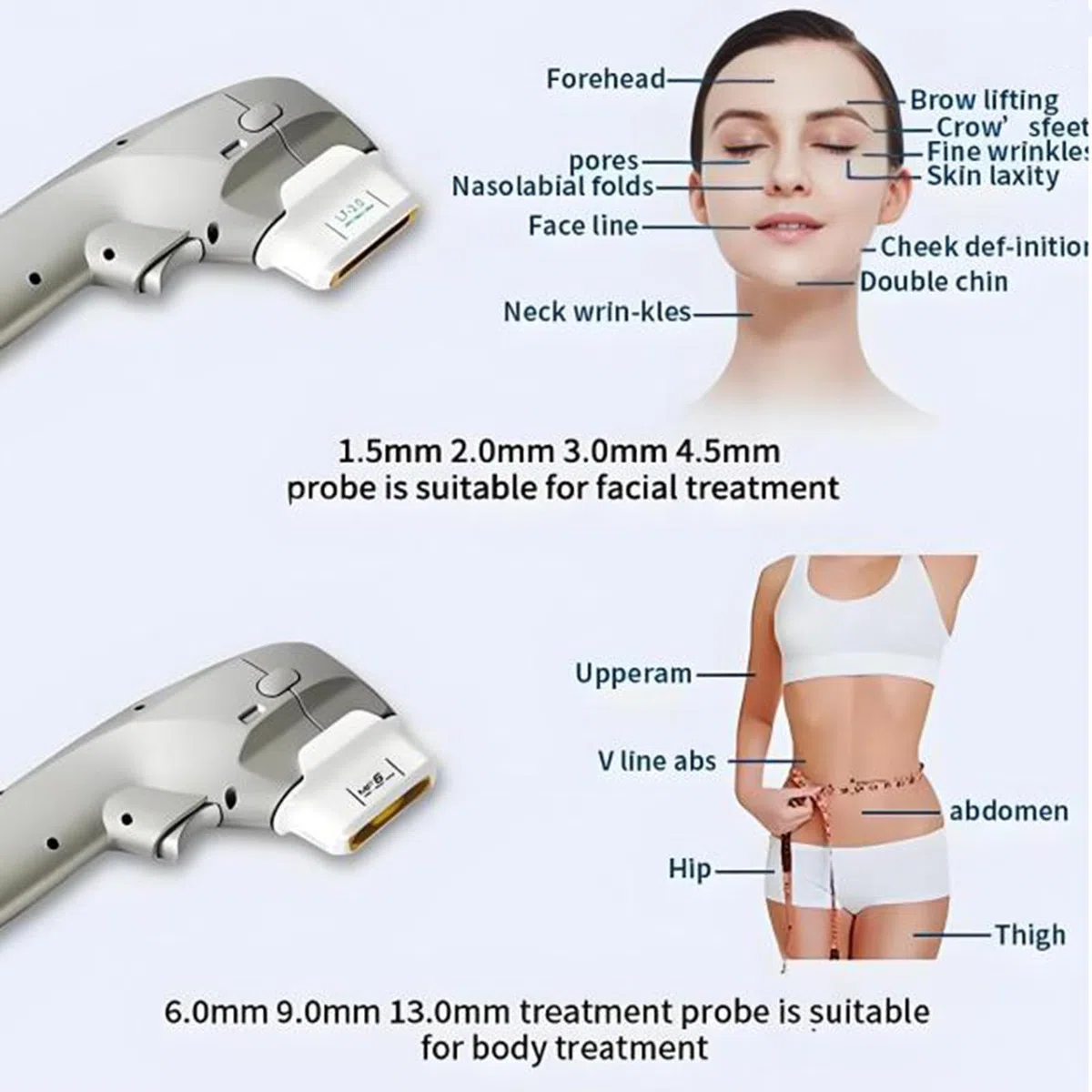 Máquina Profesional para reafirmar la Piel del Rostro, Antiarrugas, Adelgazante y antienvejecimiento, con 7 Cartuchos,para Eliminar Arrugas Faciales,Seguro E Indoloro para Antiarrugas