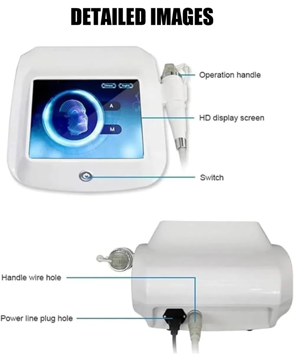 Dispositivo de tensado de piel por radiofrecuencia con microagujas para lifting facial, equipado con un martillo de enfriamiento segmentado 2 en 1, con una amplia gama de usos.