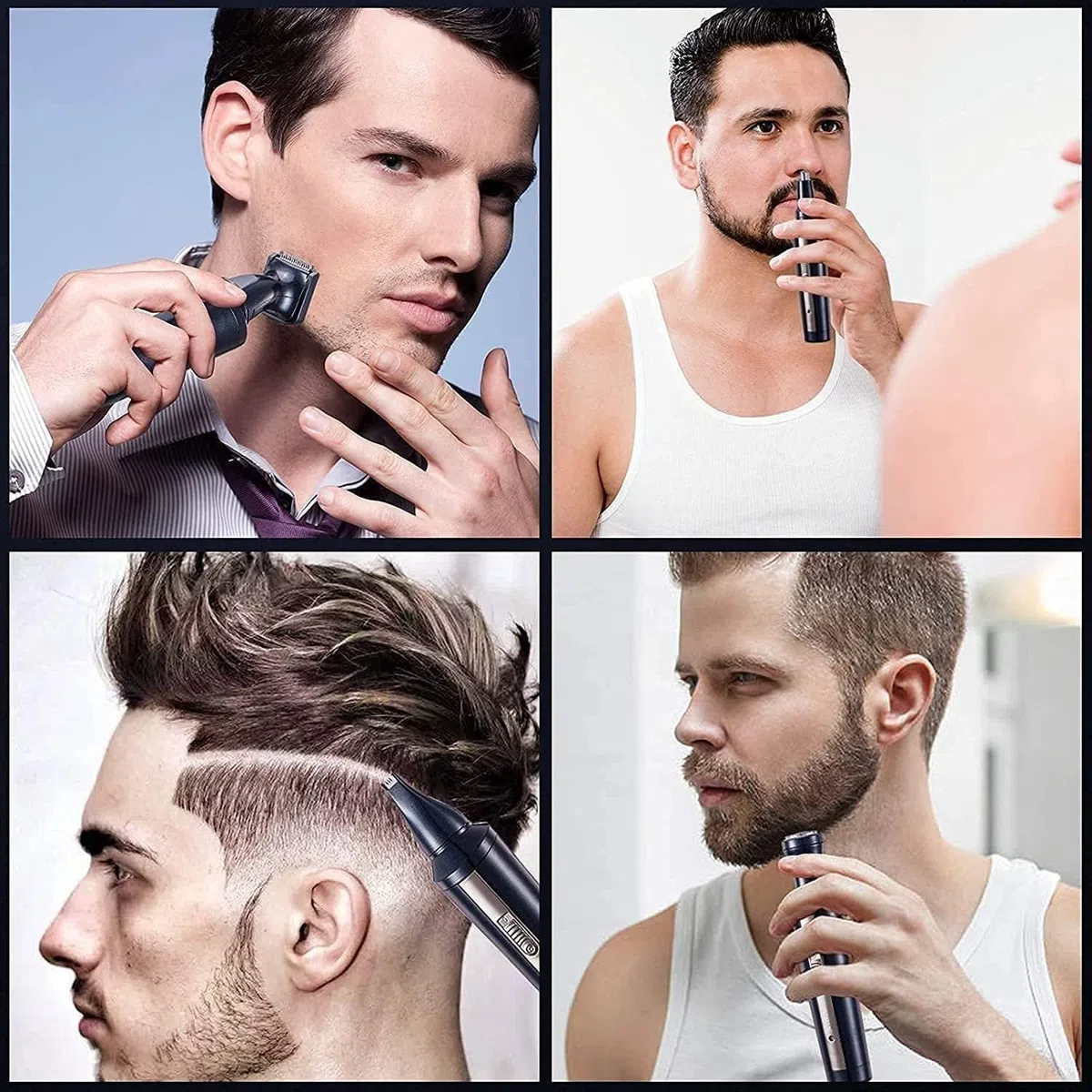 Trimmer del Cabello de la Oreja y la Nariz, la Recortadora Profesional de la Nariz for Hombres y Mujeres Eye Cy Cyebrow Pein Facial Trimmer Kit de Aseo Corporal, Impermeable fácil Limpieza