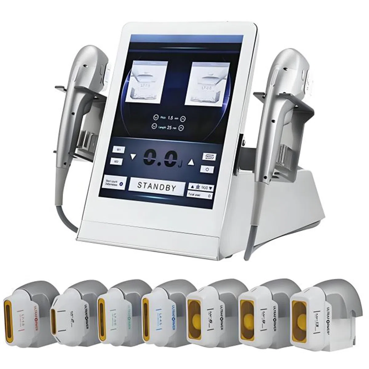 Máquina Profesional para reafirmar la Piel del Rostro, Antiarrugas, Adelgazante y antienvejecimiento, con 7 Cartuchos,para Eliminar Arrugas Faciales,Seguro E Indoloro para Antiarrugas
