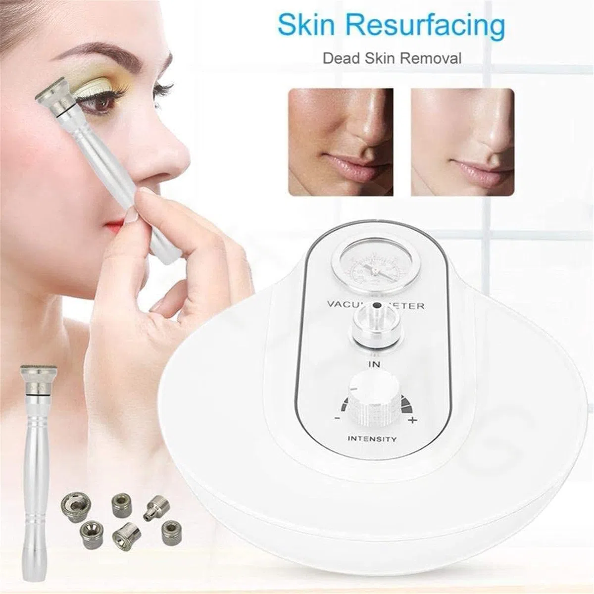 Máquina De Diamante De Microdermoabrasión 3 En 1, Rejuvenecimiento De La Piel Lifting Tensado Dispositivo De Belleza para Removedor De Espinillas Al Vacío Protección De La Piel