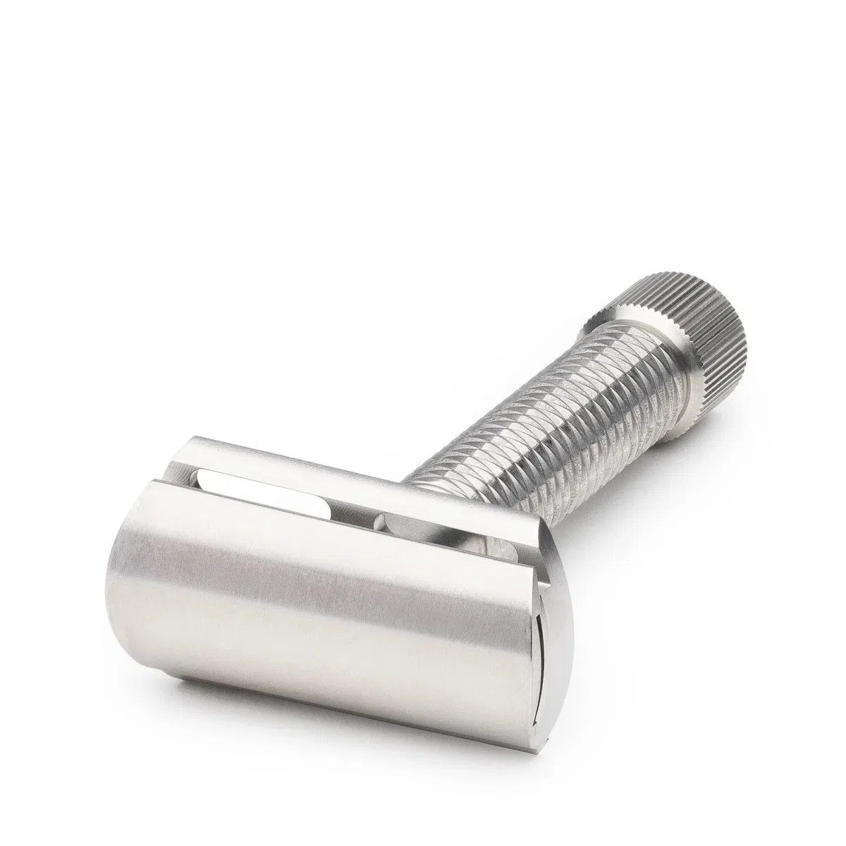 Rex Supply Co. Sentry Slant - Maquinilla de afeitar de seguridad inclinada de acero inoxidable de tres piezas de doble filo para un afeitado apurado y cómodo | Herramienta de afeitado húmedo duradera