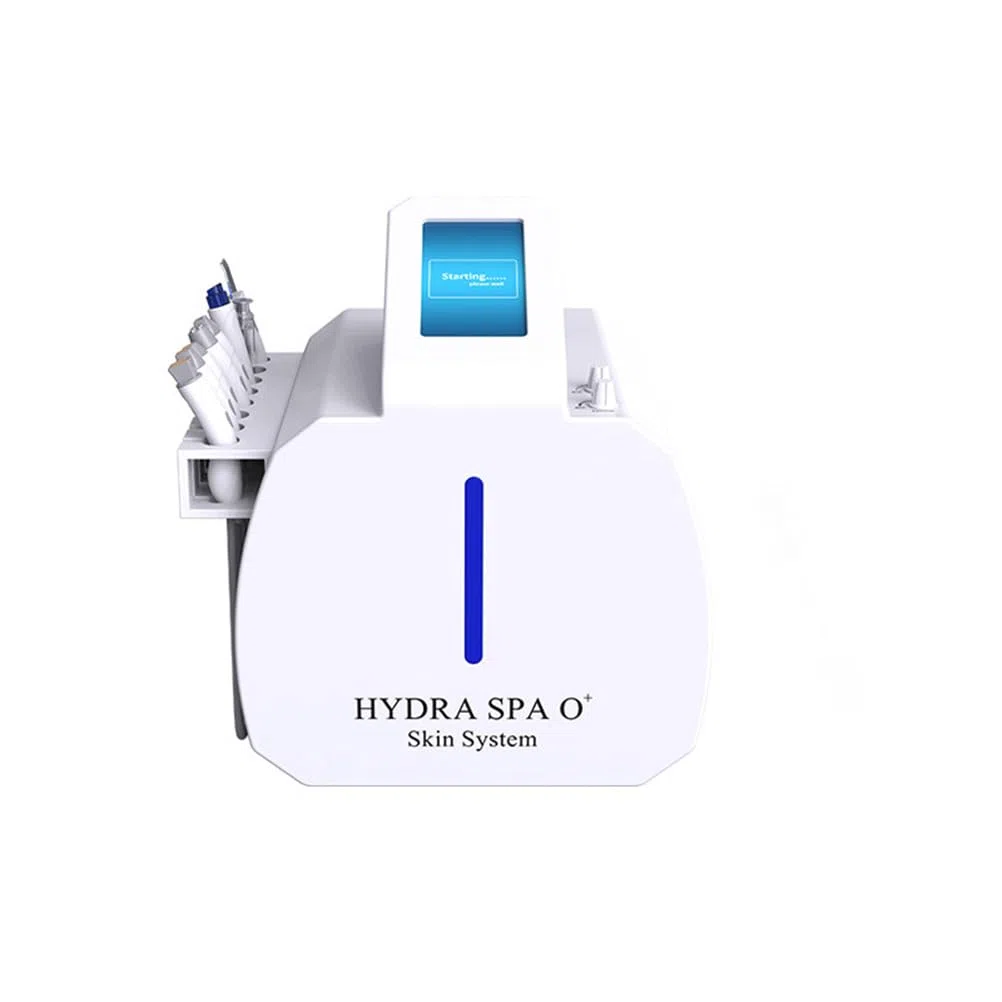 Dispositivo de RF fraccional de hidrodermoabrasión de limpieza con depurador de estiramiento facial Bio RF Rejuvenecimiento de la piel Blanqueamiento Equipo,Blanco