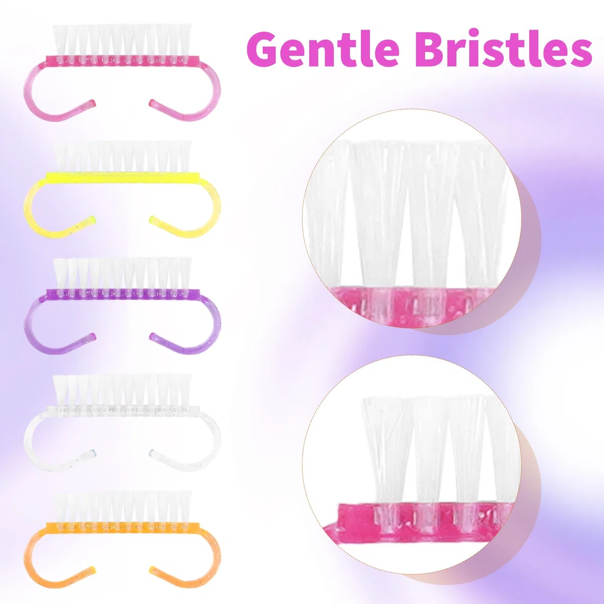 420 cepillos de uñas con mango a granel, 5 colores, cepillo de limpieza de uñas, herramienta de limpieza para hombres y mujeres para uñas y dedos más limpios