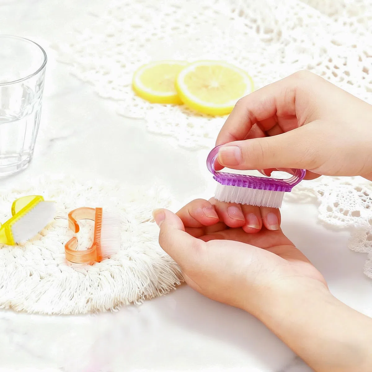 420 cepillos de uñas con mango a granel, 5 colores, cepillo de limpieza de uñas, herramienta de limpieza para hombres y mujeres para uñas y dedos más limpios