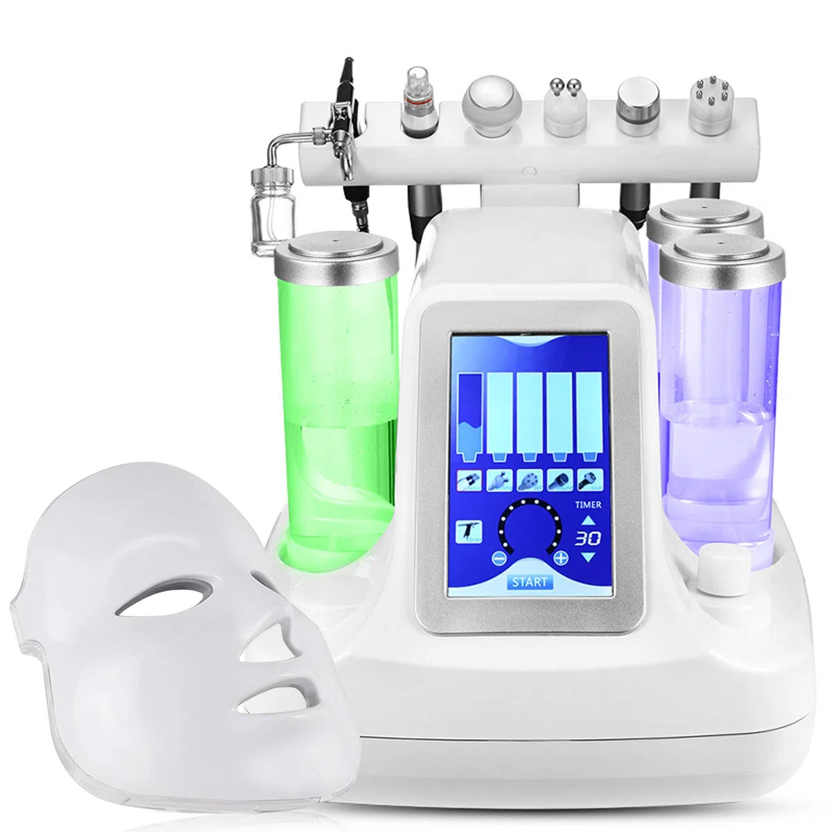 7 en 1 Cuidado facial Dermoabrasión Hydra Cuidado de limpieza BIO Luz RF Instrumento de belleza Hidrodermoabrasión Piel limpia (7 en 1)