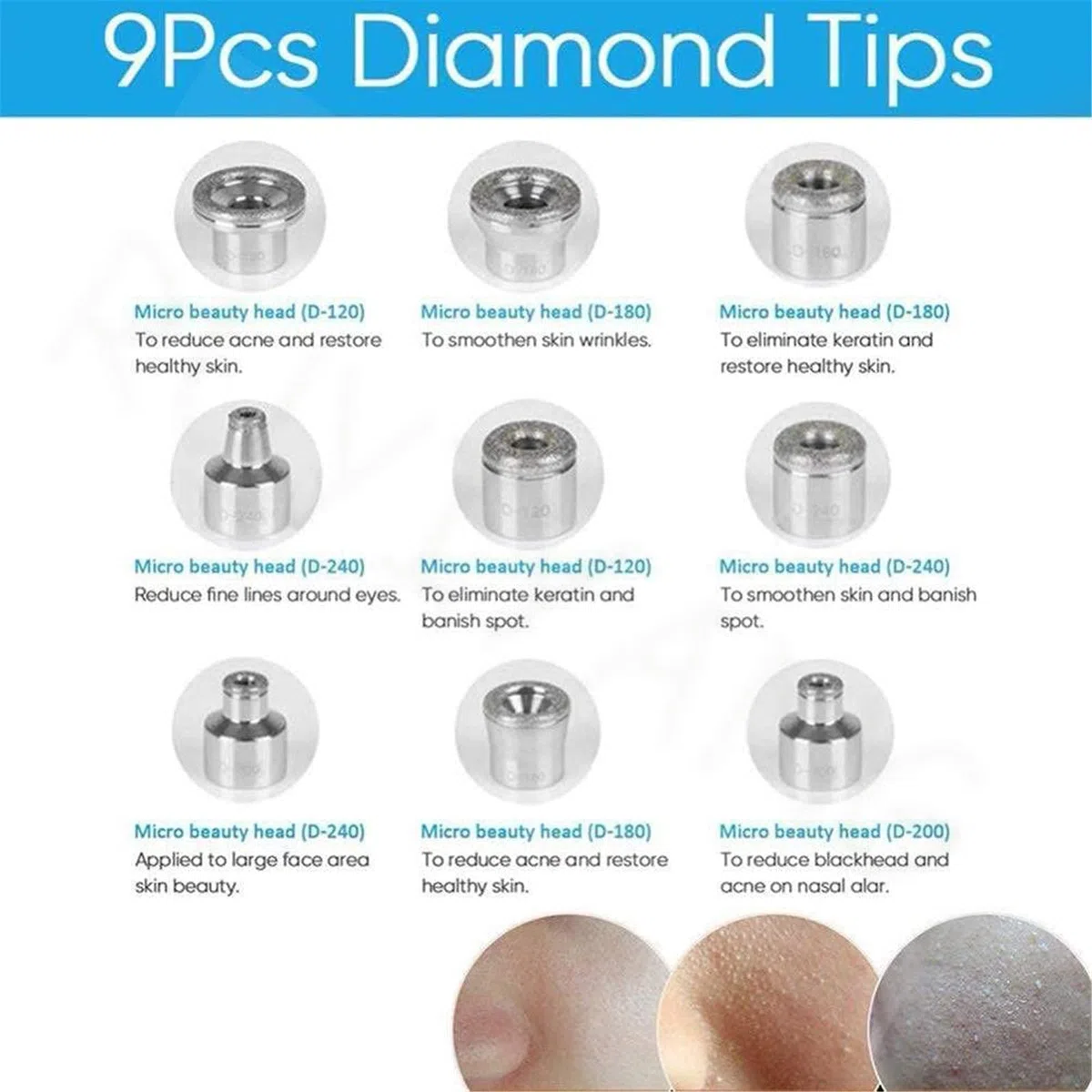 Máquina De Diamante De Microdermoabrasión 3 En 1, Rejuvenecimiento De La Piel Lifting Tensado Dispositivo De Belleza para Removedor De Espinillas Al Vacío Protección De La Piel