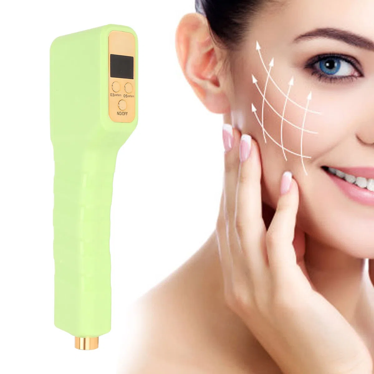 Pluma de inyección hialurónica automática, pluma inyectora facial para eliminación de lipólisis de arrugas, máquina de cuidado facial para apretar la piel (verde)