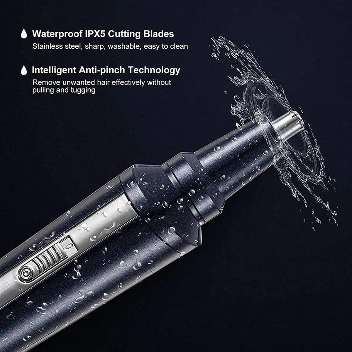 Trimmer del Cabello de la Oreja y la Nariz, la Recortadora Profesional de la Nariz for Hombres y Mujeres Eye Cy Cyebrow Pein Facial Trimmer Kit de Aseo Corporal, Impermeable fácil Limpieza